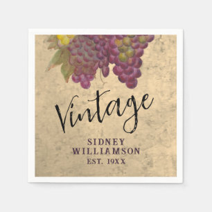 Serviette En Papier Fête sur le thème du vin personnalisé pour les 60