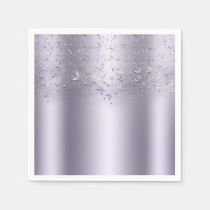 Serviette En Papier Fête Sweet 16 Papillon scintillant lilas