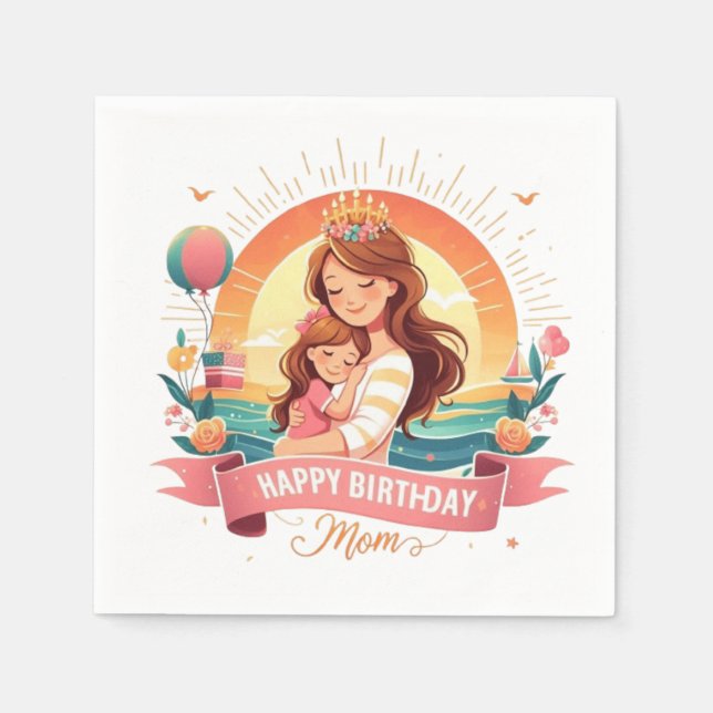 Serviette En Papier Fêter la Journée spéciale de maman (Devant)