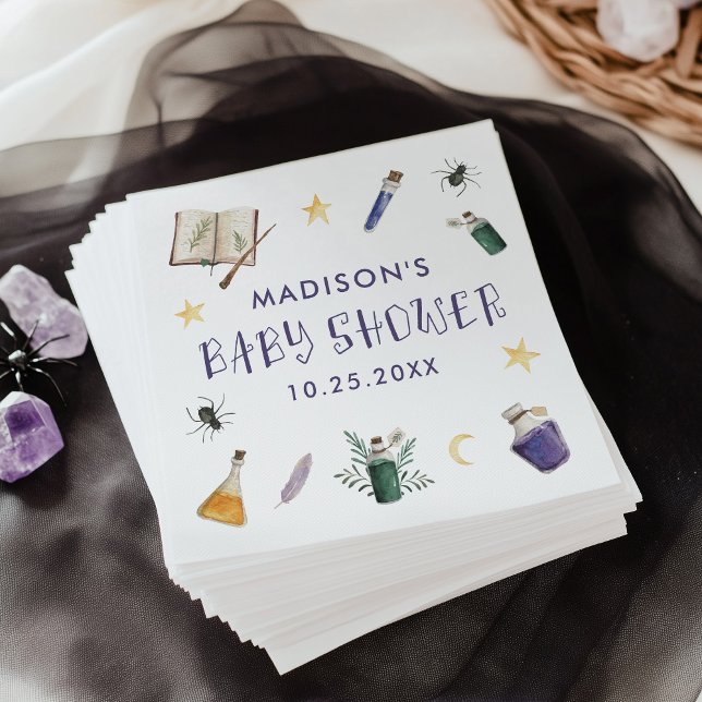 Serviette En Papier Fêtes de Bébé Halloween Potions Magiques Fantaisis (Créateur téléchargé)
