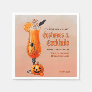 Serviette En Papier Fêtes de costumes et cocktails d'orange frais Hall