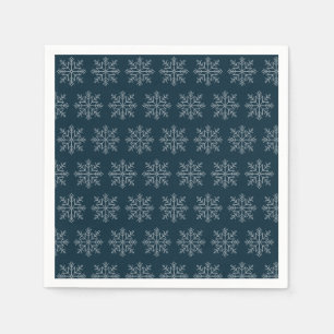 Serviette En Papier Fêtes d'hiver de Noël bleu flacon de neige