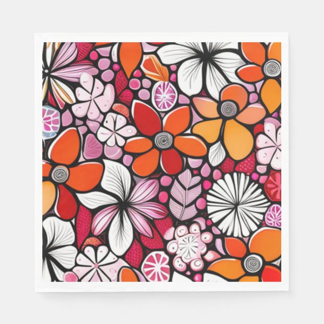 Serviette En Papier Fêtes hawaïennes (Devant)