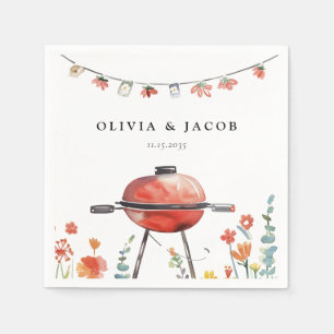 Serviette En Papier Fêtons avec BBQ Couples Douche