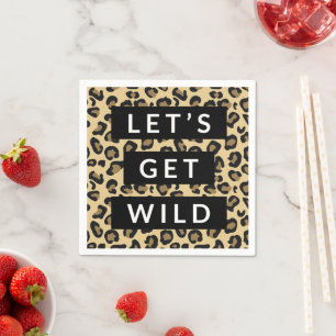 Serviette En Papier Fêtons Wild Cheetah Bachelorette Party
