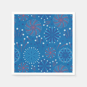 Serviette En Papier Feu d'artifice du 4 juillet