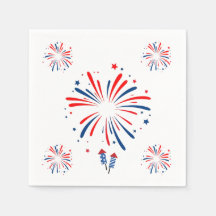 Feu d'artifice Napkin