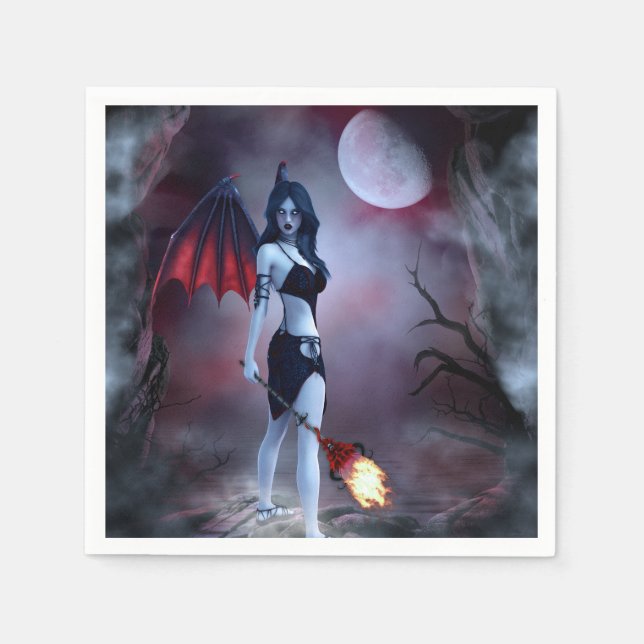 Serviette En Papier Feu de lune Succubus (Devant)