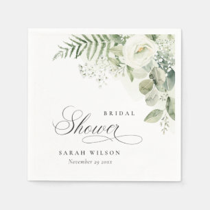 Serviette En Papier Feuillage de verdure de eucalyptus de mariage 
