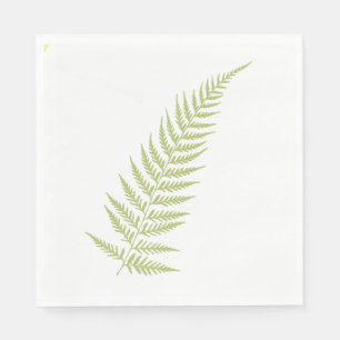 Serviette En Papier Feuille botanique pressée de fougère - couleur d