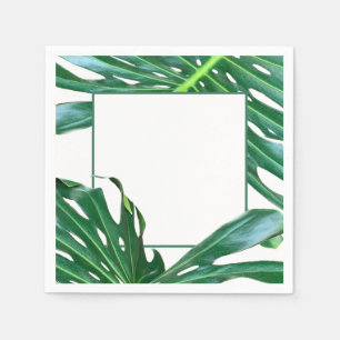 Serviette En Papier Feuille de palmier élégante de la jungle tropicale