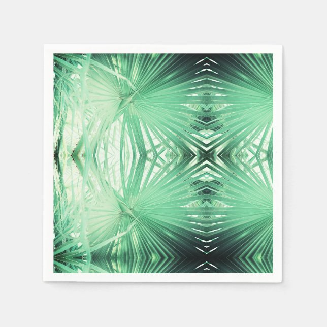 Serviette en papier feuille de palmier vert pâle é (Devant)