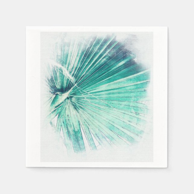 Serviette en papier feuille de palmier vert pâle é (Devant)
