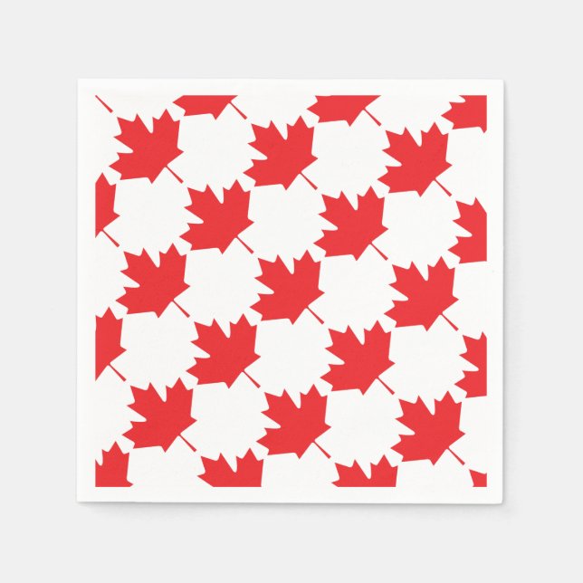 Serviette En Papier Feuille d'érable canadienne (Devant)