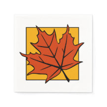 Feuille d'érable d'automne orange foncé
