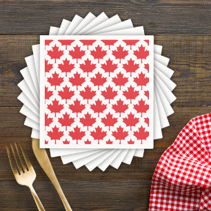Serviette En Papier Feuille d'érable de la fête du Canada