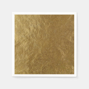 Serviette En Papier Feuille d'Or Moderne Élégant Chic Mariage