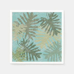 Serviette En Papier Feuille tropical fané