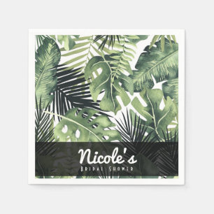 Serviette En Papier Feuille vert Botanique Tropical Plante Mariage
