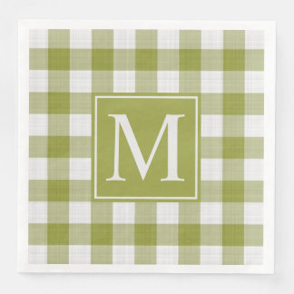 Serviette En Papier Feuille vert En vichy Citrouille personnalisé Moti