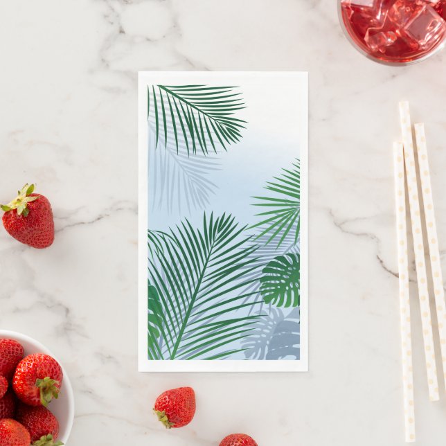 SERVIETTE EN PAPIER FEUILLES 3 (En situation)