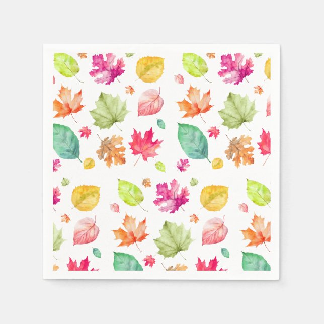 Serviette En Papier Feuilles automnales (Devant)