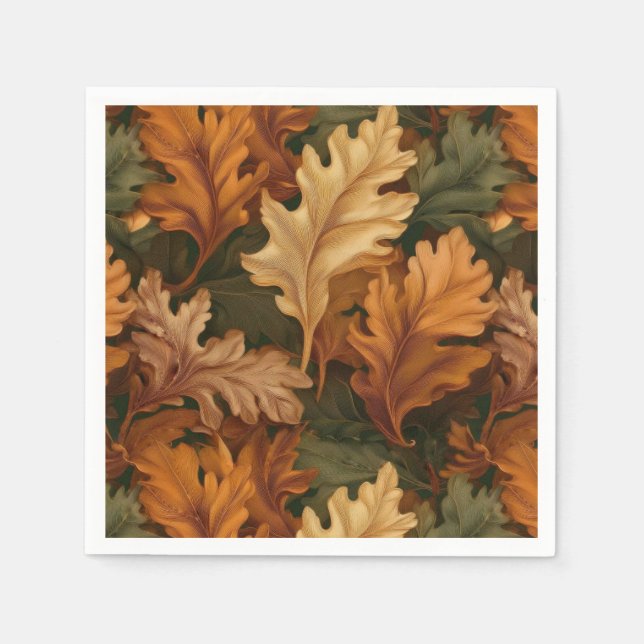 Serviette En Papier Feuilles d'automne  (Devant)