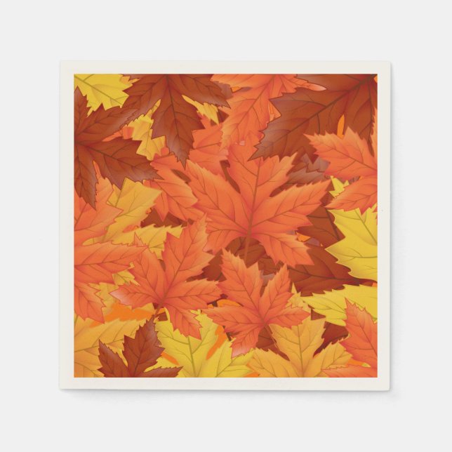 Serviette En Papier Feuilles d'automne (Devant)