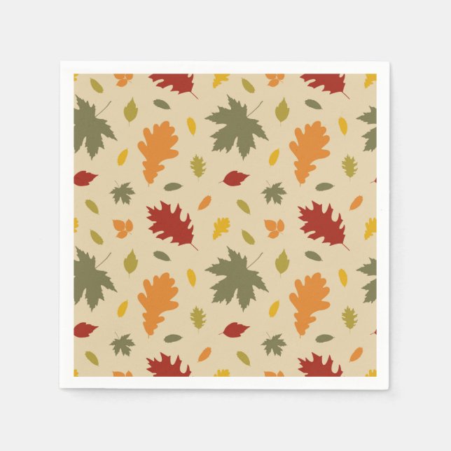 Serviette En Papier Feuilles d'automne (Devant)