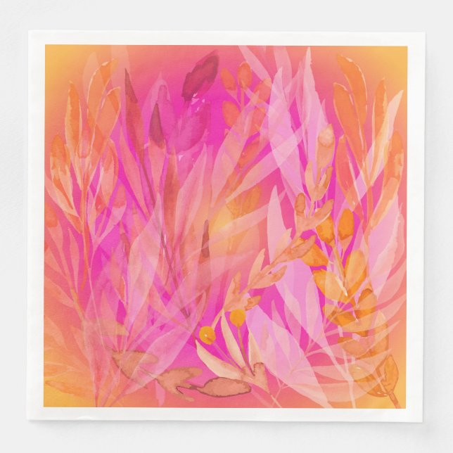 Serviette En Papier Feuilles d'automne (Devant)
