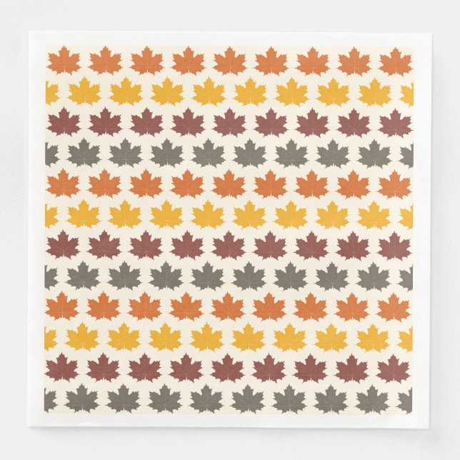 Serviette En Papier Feuilles d'automne (Devant)