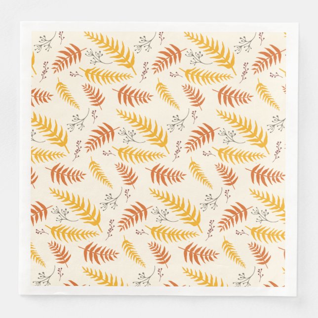 Serviette En Papier Feuilles d'automne (Devant)