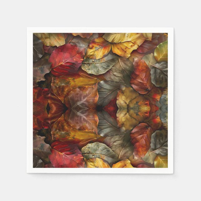 Serviette En Papier Feuilles d'automne (Devant)
