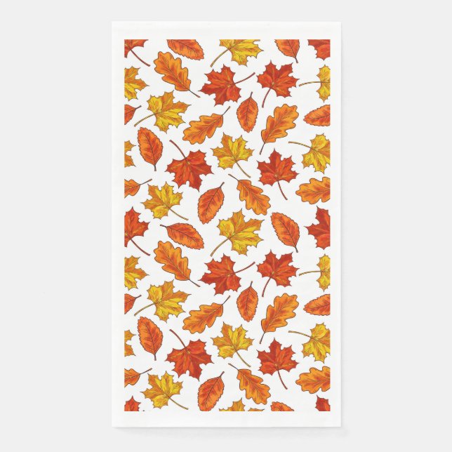 Serviette En Papier Feuilles d'automne (Devant)