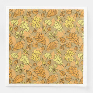 Serviette En Papier Feuilles d'automne motif