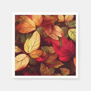 Serviette En Papier Feuilles d'automne vibrantes
