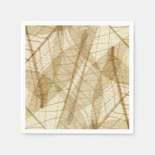 Serviette En Papier Feuilles de dentelle de crème pâle rustique