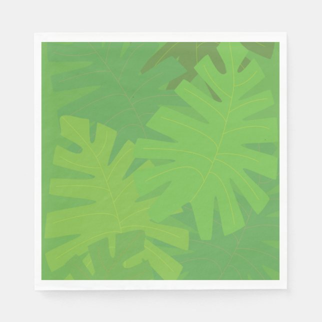 Serviette En Papier Feuilles de la jungle (Devant)
