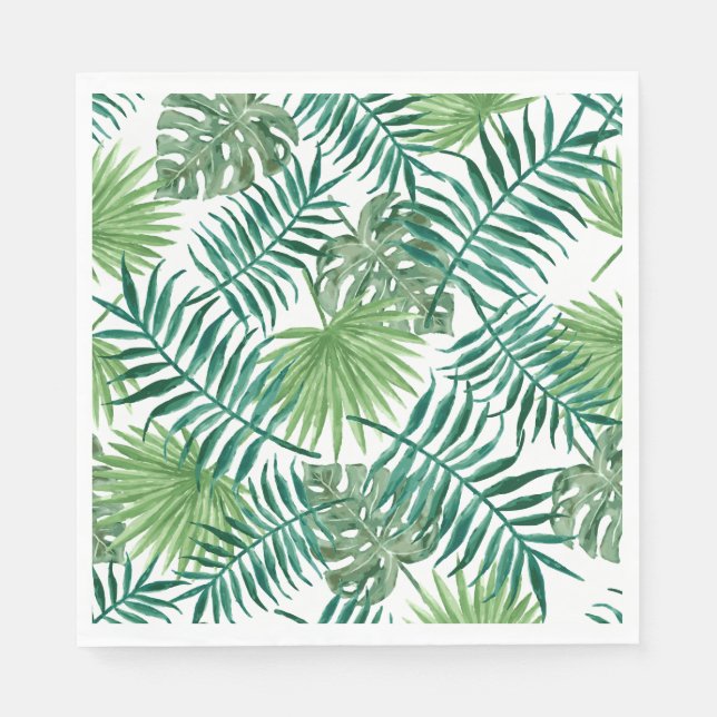Serviette En Papier Feuilles de la jungle tropicale (Devant)