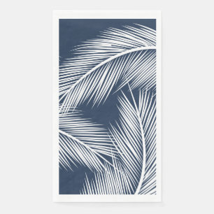 Serviette En Papier Feuilles de palmier blanches sur fond de couleur b