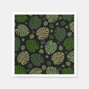 Serviette En Papier Feuilles de palmier colorées