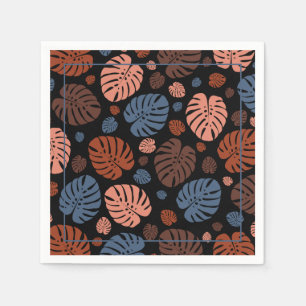Serviette En Papier Feuilles de palmier colorées