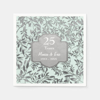 Serviette En Papier Feuilles de serviettes du 25e anniversaire Mariage
