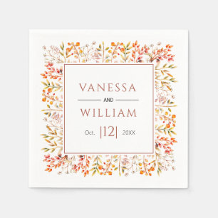 Serviette En Papier Feuilles et baies serviettes mariages de automne e