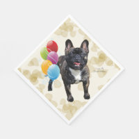 Feuilles et ballons français de Bulldog Tan