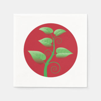 Serviette En Papier Feuilles rouges