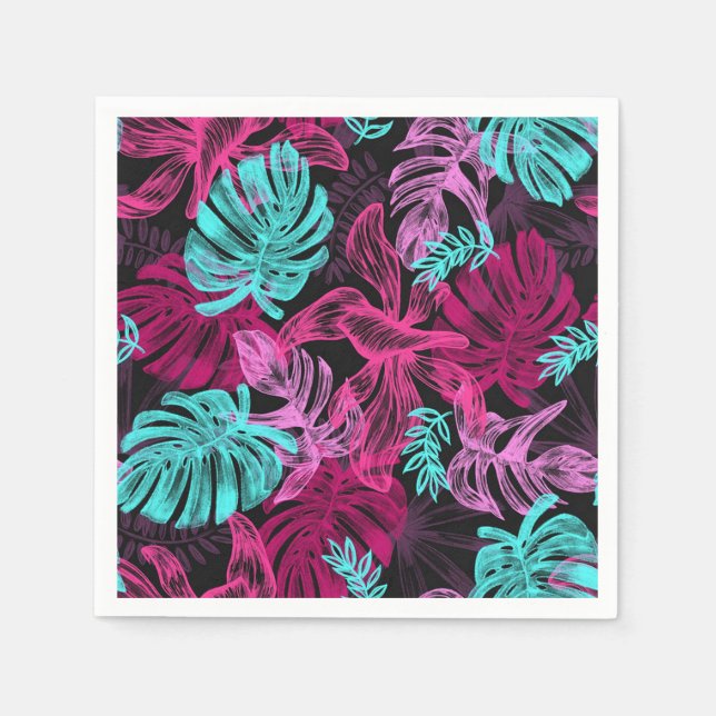 Serviette En Papier Feuilles tropicaux (Devant)