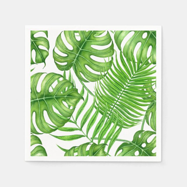 Serviette En Papier Feuilles tropicaux (Devant)