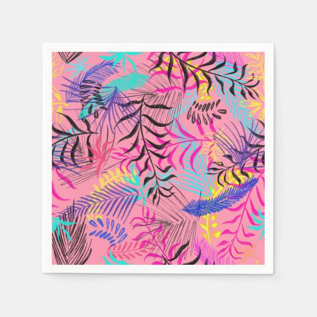 Serviette En Papier Feuilles tropicaux (Devant)