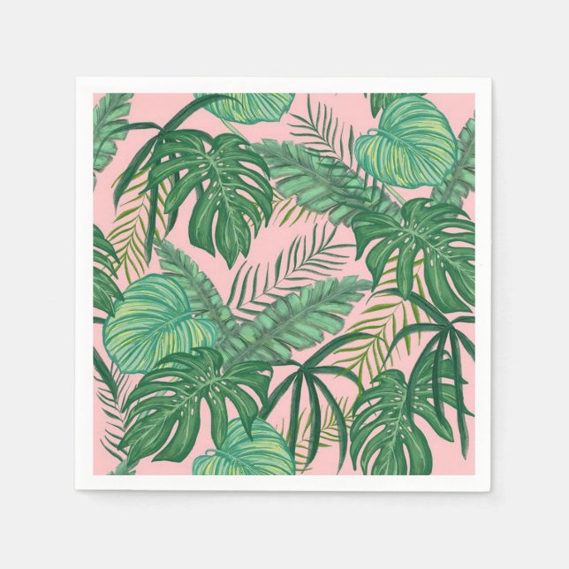 Serviette En Papier Feuilles tropicaux (Devant)